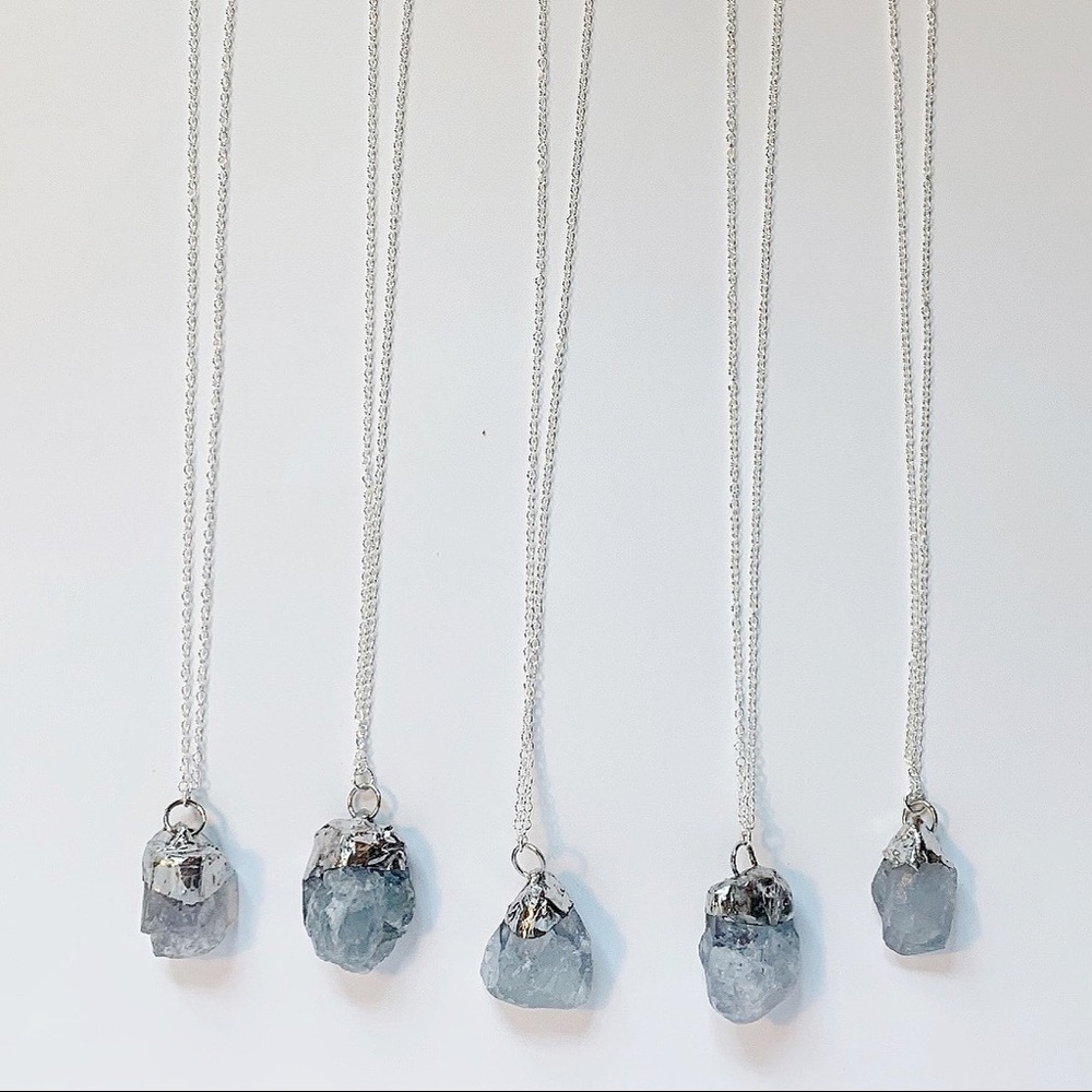 Healing Celestite Stone Necklace